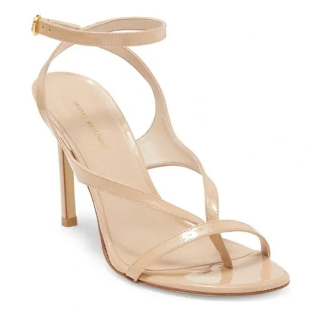 Stuart Weitzman Align Silver Sandal Size 11 $425
